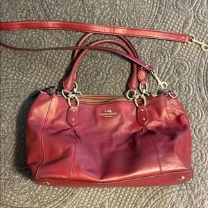 Coach Large Burgundy Leather Bag